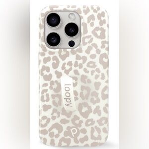iPhone 15 Pro Loopy Case Taupe Leopard